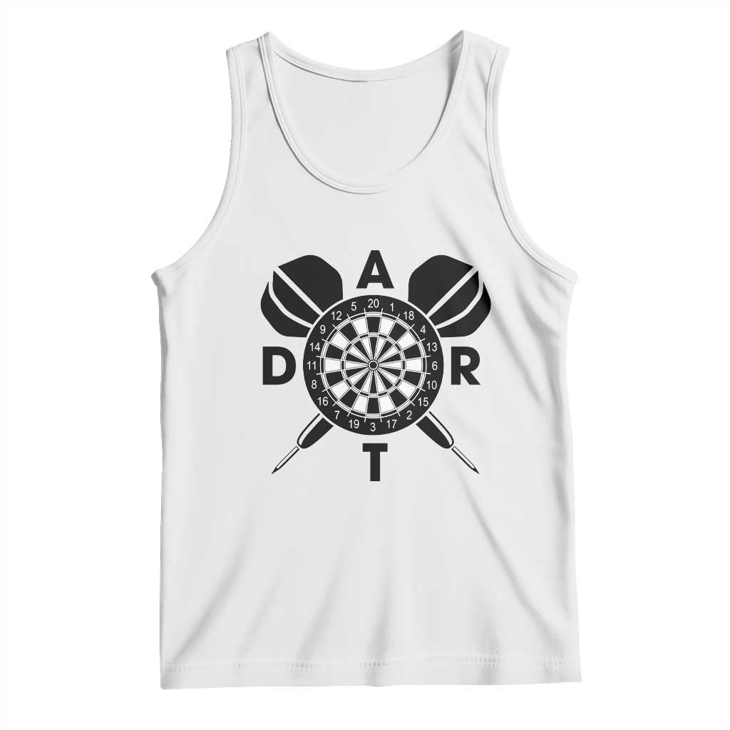 Vintage Dartboard Gift Idea For Dart Lover Tank Top TS12 White Print Your Wear