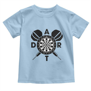 Vintage Dartboard Gift Idea For Dart Lover Toddler T Shirt TS12 Light Blue Print Your Wear