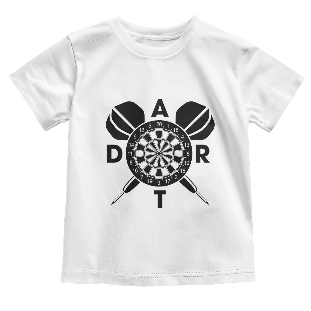 Vintage Dartboard Gift Idea For Dart Lover Toddler T Shirt TS12 White Print Your Wear