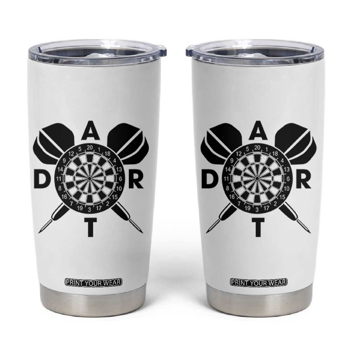 Vintage Dartboard Gift Idea For Dart Lover Tumbler Cup TS12 White Print Your Wear