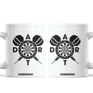 Vintage Dartboard Gift Idea For Dart Lover Coffee Mug TS12 White Print Your Wear