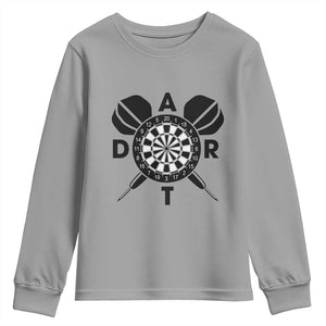 Vintage Dartboard Gift Idea For Dart Lover Youth Sweatshirt TS12 Sport Gray Print Your Wear