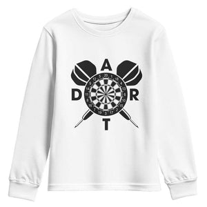 Vintage Dartboard Gift Idea For Dart Lover Youth Sweatshirt TS12 White Print Your Wear