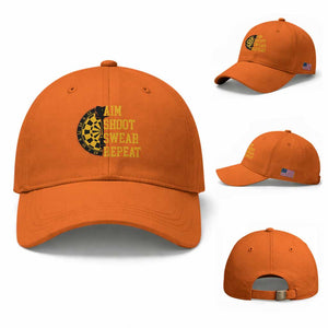 Funny Darts Retro Vintage Baseball Cap Aim Shoot Swear Repeat Dartist Gift TS12 Baseball Cap Universal Fit Orange Print Your Wear