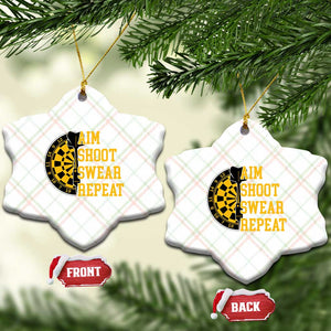 Funny Darts Retro Vintage Ceramic Ornament Aim Shoot Swear Repeat Dartist Gift TS12 Print Your Wear