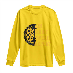 Funny Darts Retro Vintage Long Sleeve Shirt Aim Shoot Swear Repeat Dartist Gift TS12 Daisy Print Your Wear
