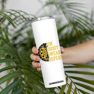 Funny Darts Retro Vintage Skinny Tumbler Aim Shoot Swear Repeat Dartist Gift TS12 Print Your Wear