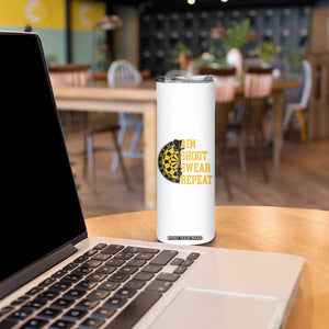 Funny Darts Retro Vintage Skinny Tumbler Aim Shoot Swear Repeat Dartist Gift TS12 Print Your Wear