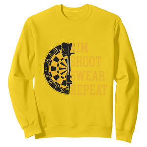 Funny Darts Retro Vintage Sweatshirt Aim Shoot Swear Repeat Dartist Gift TS12 Daisy Print Your Wear