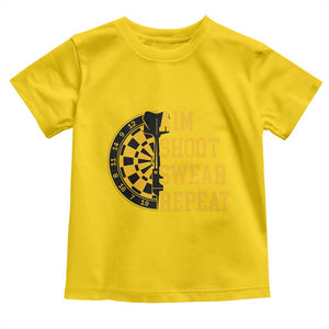 Funny Darts Retro Vintage Toddler T Shirt Aim Shoot Swear Repeat Dartist Gift TS12 Daisy Print Your Wear