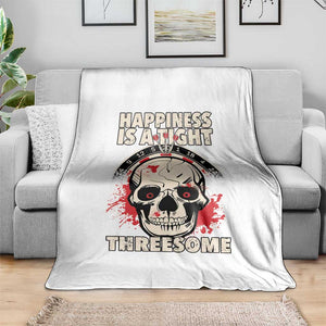Happiness Is a Tight Threesome Throw Blanket Gothic Dart Player Gift TS12 Print Your Wear