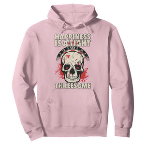 Happiness Is a Tight Threesome Hoodie Gothic Dart Player Gift TS12 Light Pink Print Your Wear