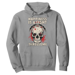 Happiness Is a Tight Threesome Hoodie Gothic Dart Player Gift TS12 Sport Gray Print Your Wear