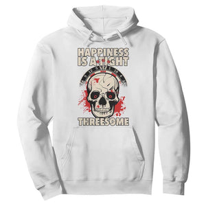 Happiness Is a Tight Threesome Hoodie Gothic Dart Player Gift TS12 White Print Your Wear
