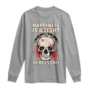 Happiness Is a Tight Threesome Long Sleeve Shirt Gothic Dart Player Gift TS12 Sport Gray Print Your Wear