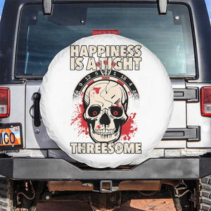 Happiness Is a Tight Threesome Spare Tire Cover Gothic Dart Player Gift TS12 No hole White Print Your Wear