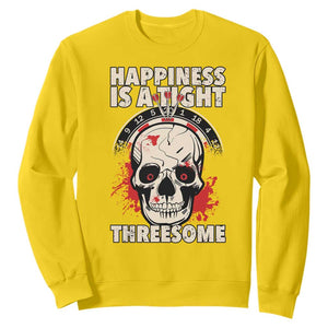 Happiness Is a Tight Threesome Sweatshirt Gothic Dart Player Gift TS12 Daisy Print Your Wear