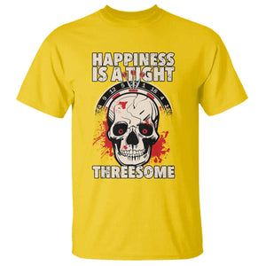 Happiness Is a Tight Threesome T Shirt Gothic Dart Player Gift TS12 Daisy Print Your Wear