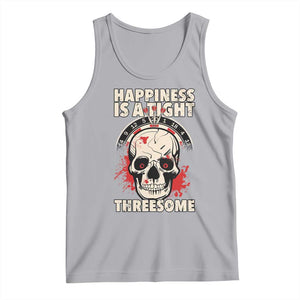 Happiness Is a Tight Threesome Tank Top Gothic Dart Player Gift TS12 Athletic Heather Print Your Wear