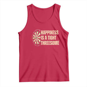Funny Darts Happiness Is A Tight Threesome Tank Top Vintage Dartist Gift TS12 Red Print Your Wear