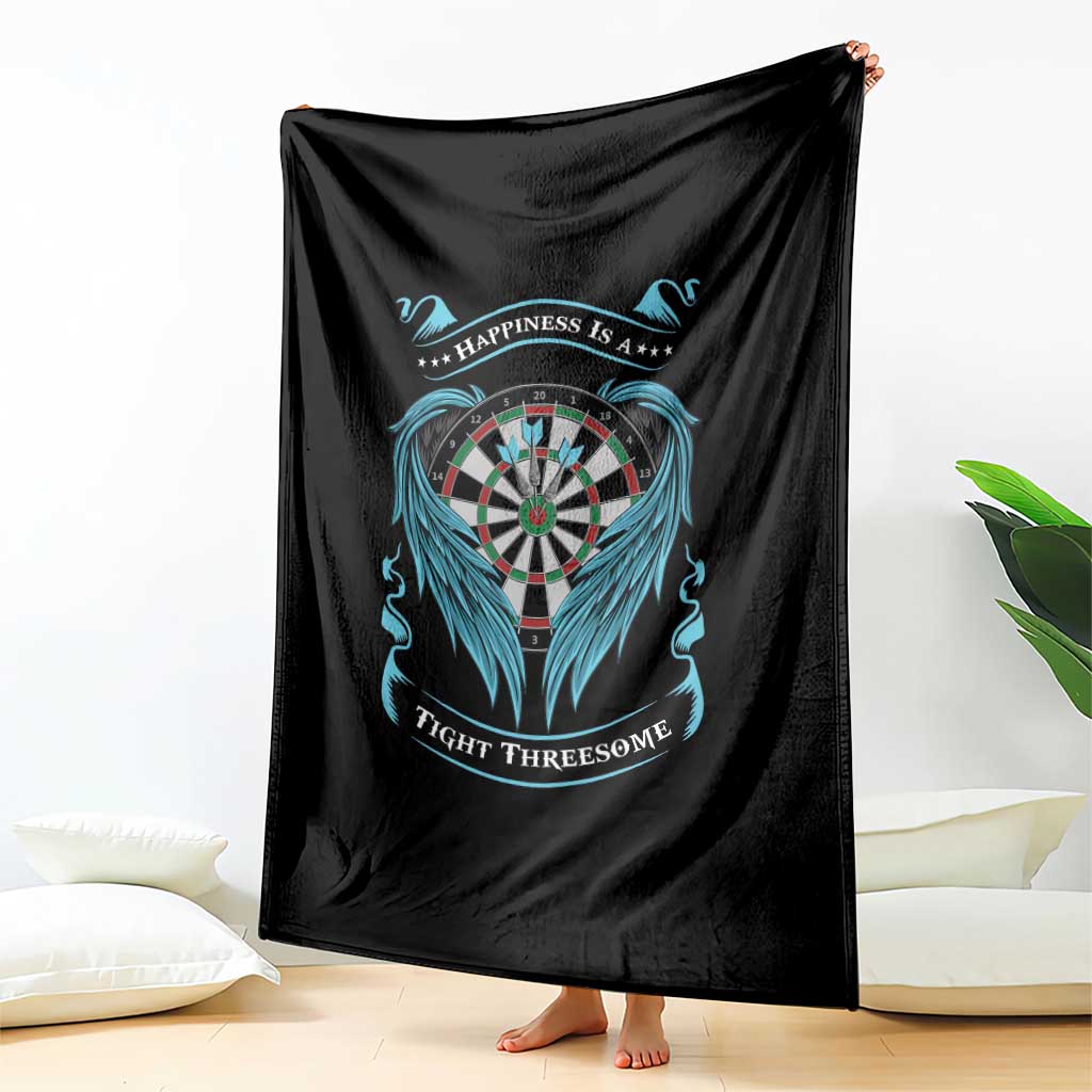 Dart Player Sport Throw Blanket Darts Happiness Is A Tight Threesome TS12 Print Your Wear