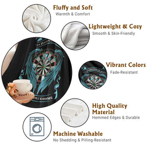 Dart Player Sport Throw Blanket Darts Happiness Is A Tight Threesome TS12 Print Your Wear