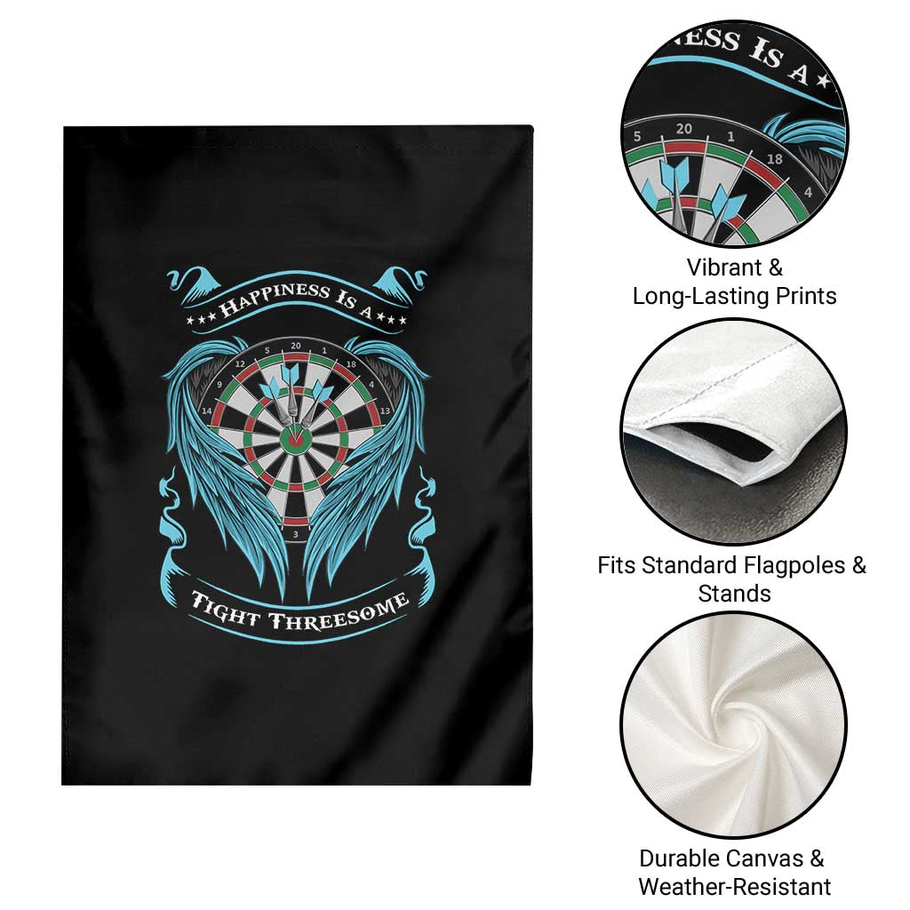 Dart Player Sport Garden Flag Darts Happiness Is A Tight Threesome TS12 Print Your Wear