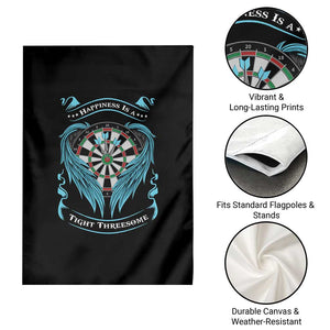 Dart Player Sport Garden Flag Darts Happiness Is A Tight Threesome TS12 Print Your Wear