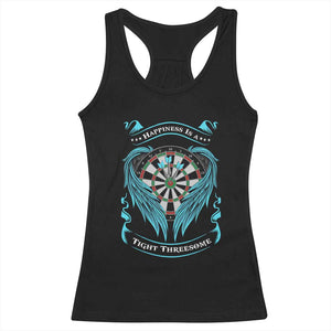 Dart Player Sport Racerback Tank Top Darts Happiness Is A Tight Threesome TS12 Black Print Your Wear