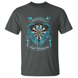 Dart Player Sport T Shirt Darts Happiness Is A Tight Threesome TS12 Dark Heather Print Your Wear