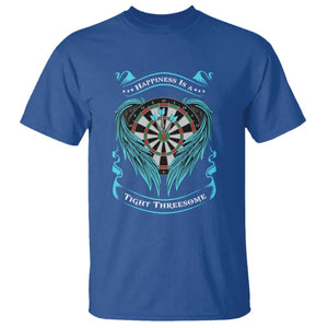Dart Player Sport T Shirt Darts Happiness Is A Tight Threesome TS12 Royal Blue Print Your Wear