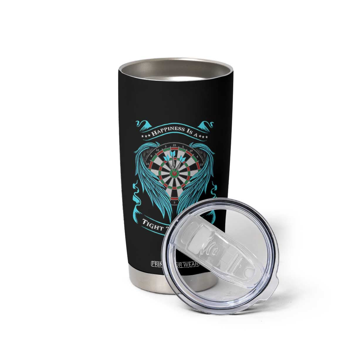 Dart Player Sport Tumbler Cup Darts Happiness Is A Tight Threesome TS12 Print Your Wear