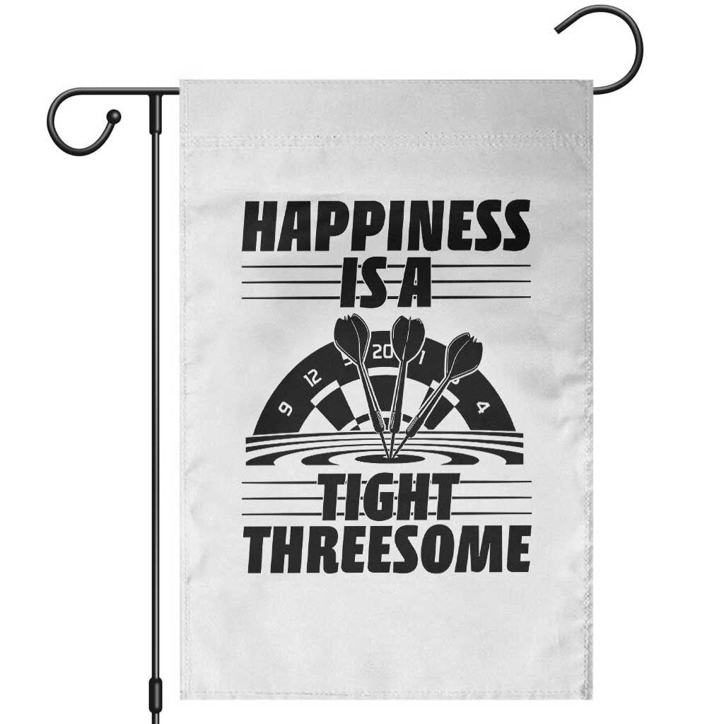 Dirty Joke Darts Gift Garden Flag Darts Happiness Is A Tight Threesome TS12 White Print Your Wear