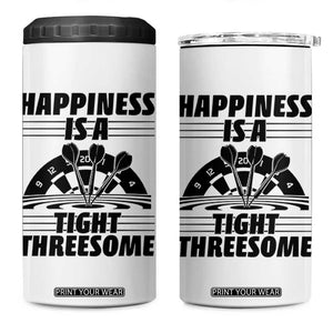 Dirty Joke Darts Gift 4 in 1 Can Cooler Tumbler Darts Happiness Is A Tight Threesome TS12 One Size: 16 oz White Print Your Wear