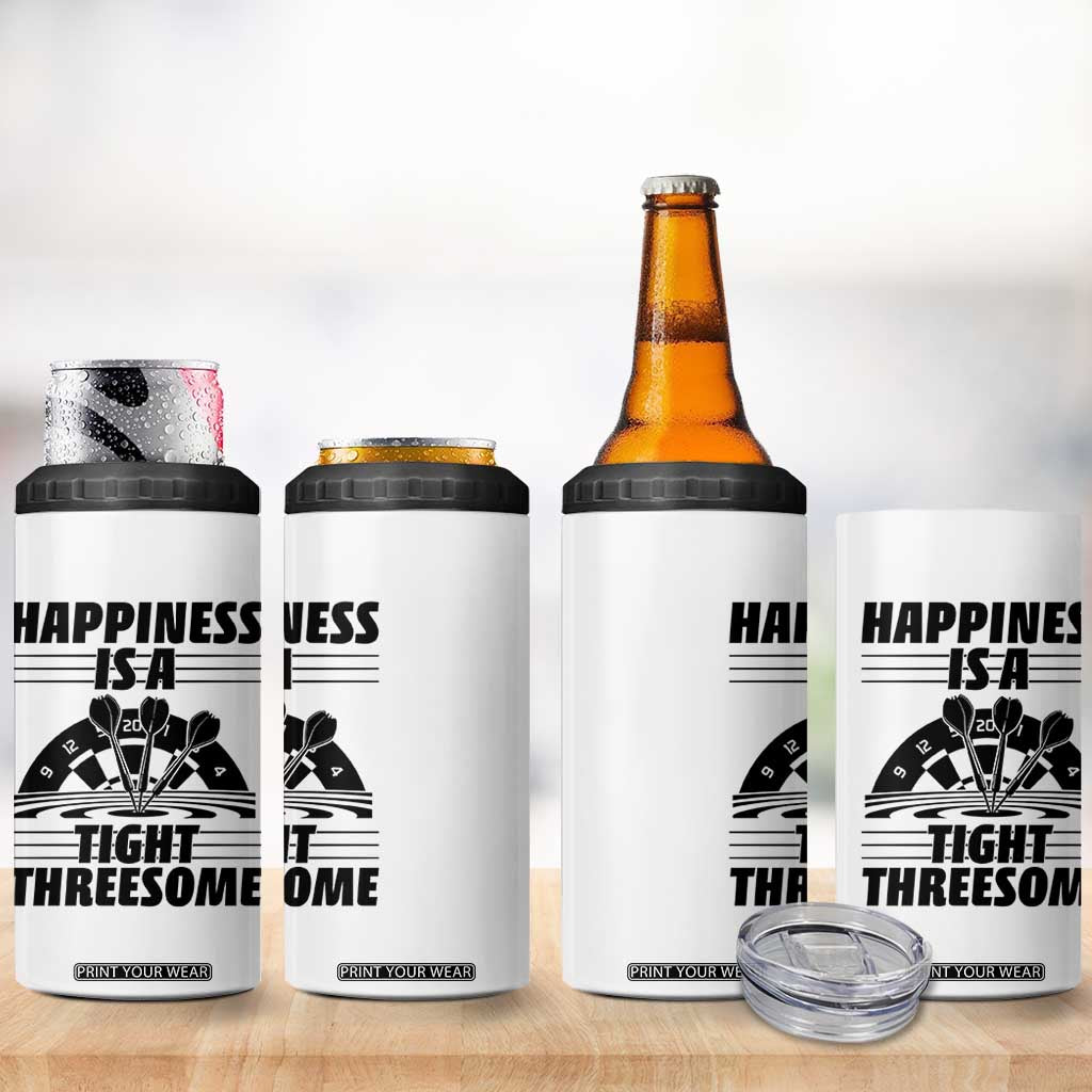 Dirty Joke Darts Gift 4 in 1 Can Cooler Tumbler Darts Happiness Is A Tight Threesome TS12 Print Your Wear