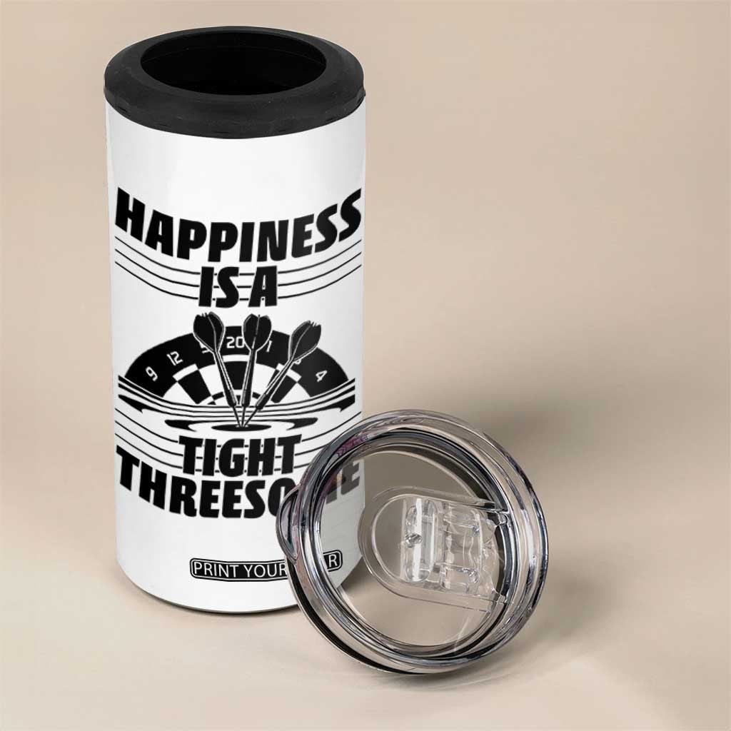 Dirty Joke Darts Gift 4 in 1 Can Cooler Tumbler Darts Happiness Is A Tight Threesome TS12 Print Your Wear
