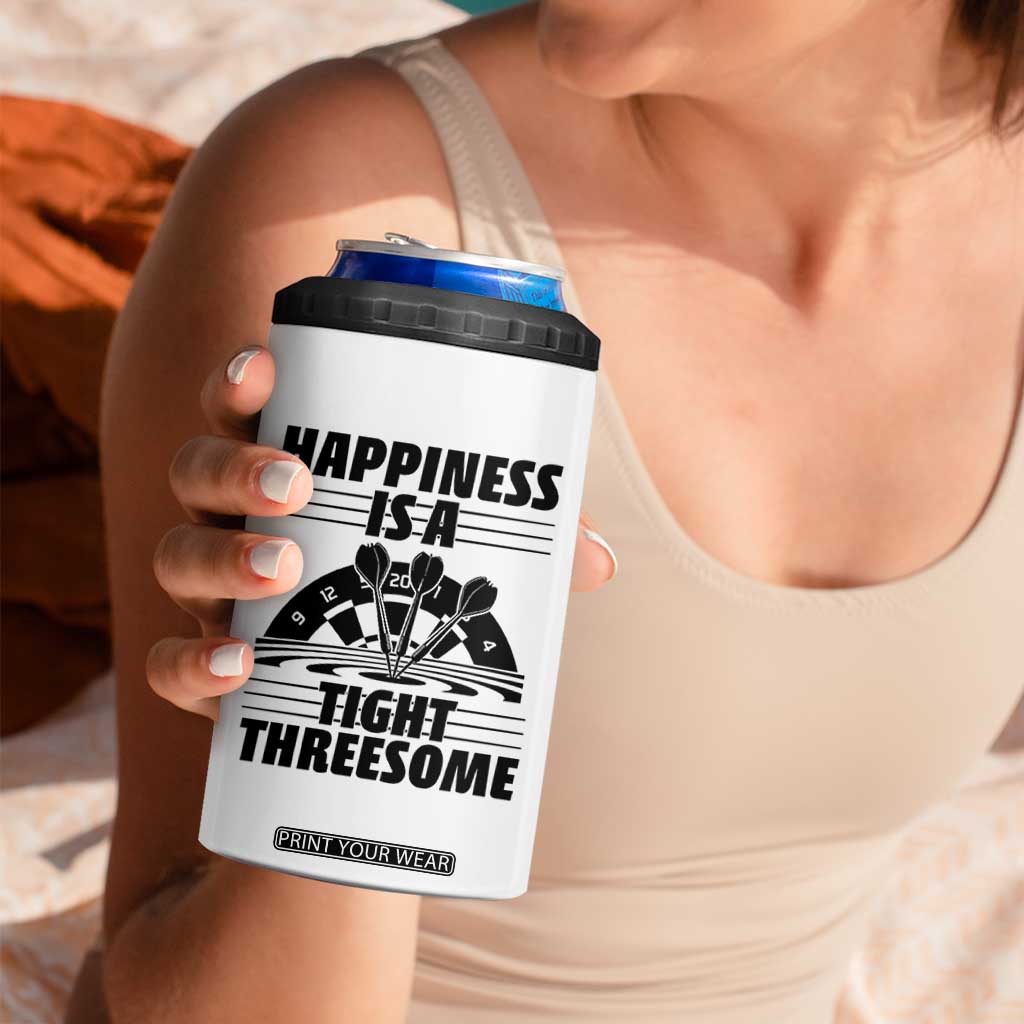 Dirty Joke Darts Gift 4 in 1 Can Cooler Tumbler Darts Happiness Is A Tight Threesome TS12 Print Your Wear