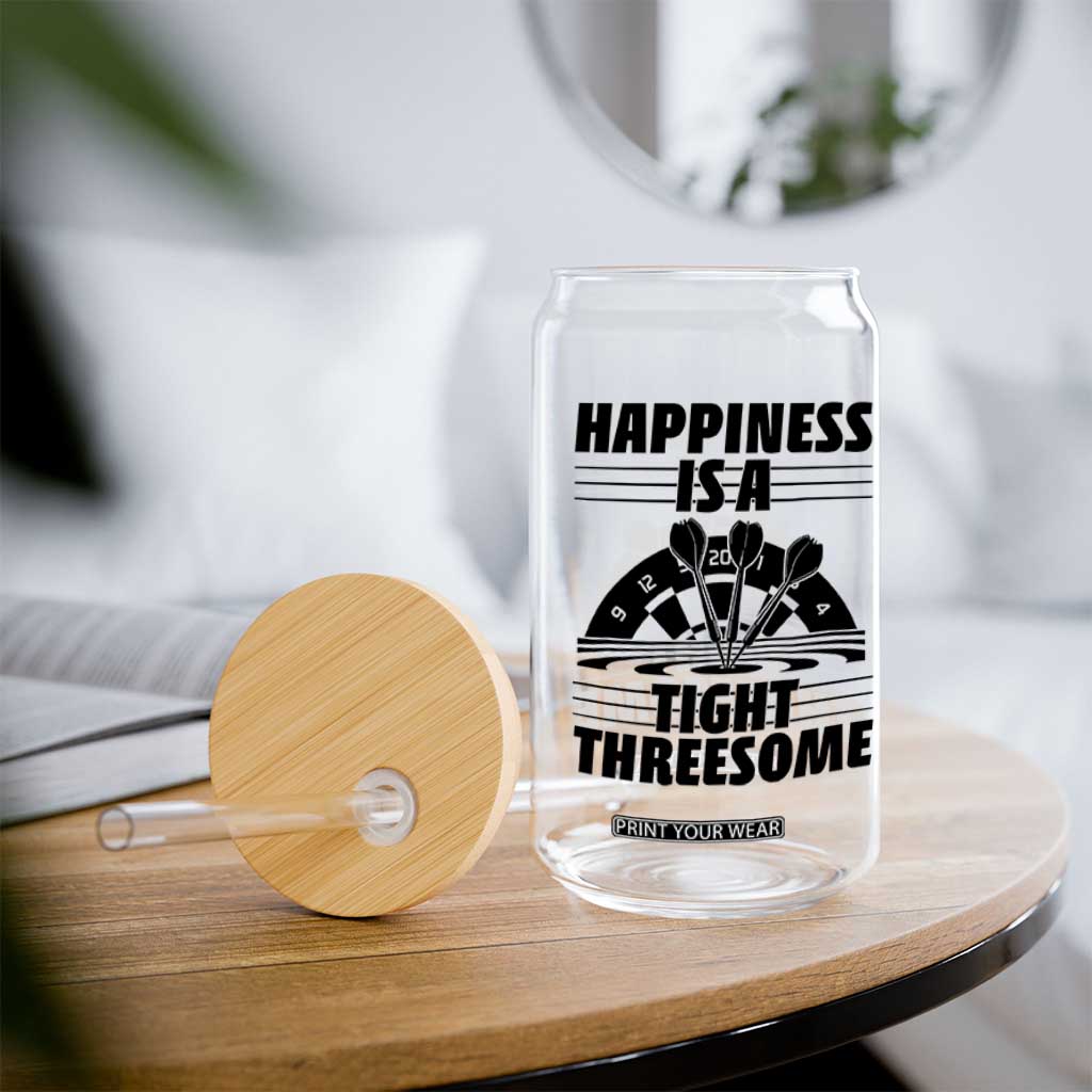 Dirty Joke Darts Gift Glass Can Darts Happiness Is A Tight Threesome TS12 Print Your Wear