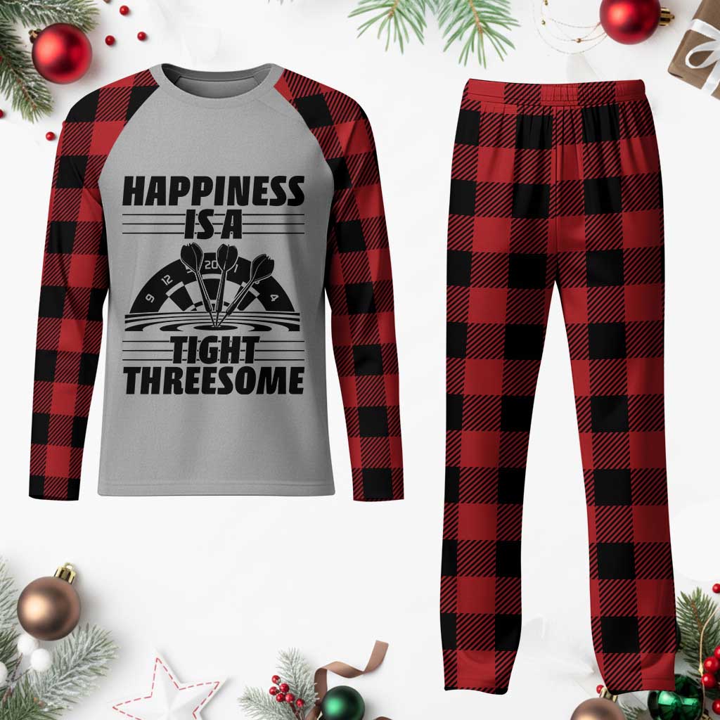 Dirty Joke Darts Gift Plaid Pajama Set Darts Happiness Is A Tight Threesome TS12 Buffalo Plaid Print Your Wear