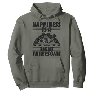 Dirty Joke Darts Gift Hoodie Darts Happiness Is A Tight Threesome TS12 Military Green Print Your Wear