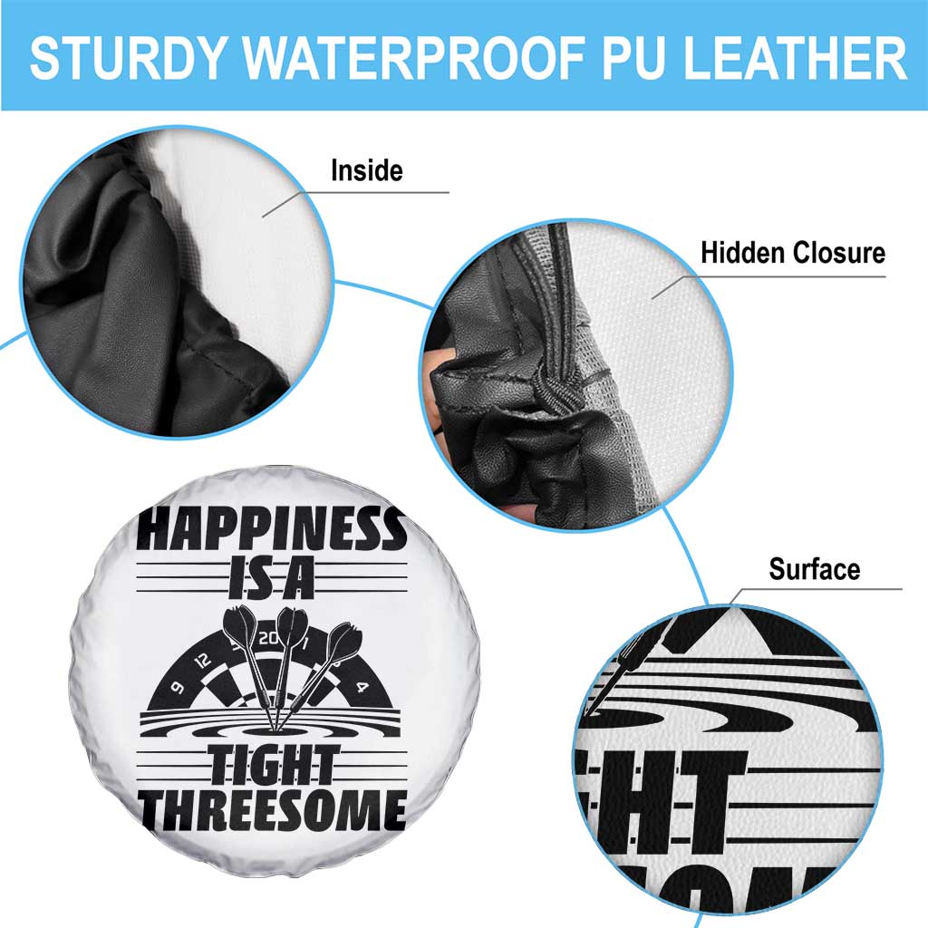 Dirty Joke Darts Gift Spare Tire Cover Darts Happiness Is A Tight Threesome TS12 Print Your Wear