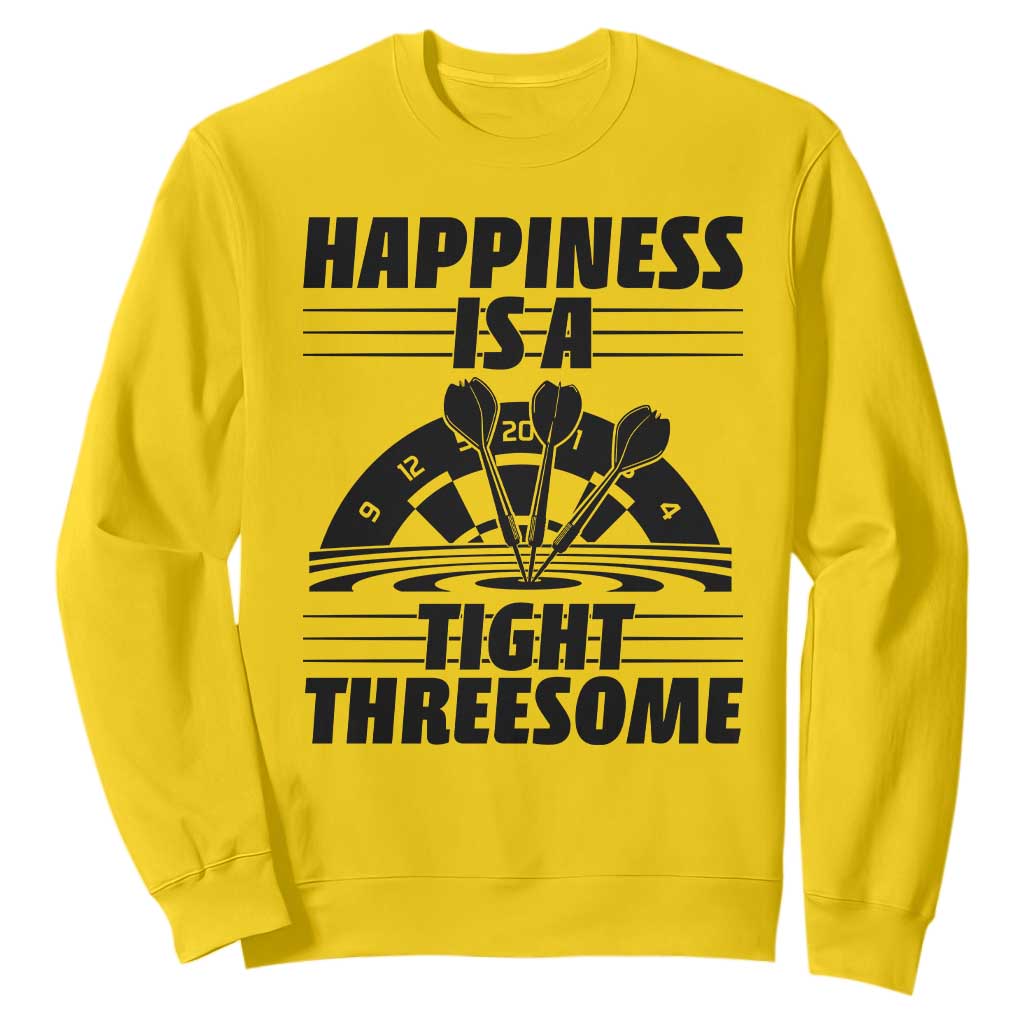 Dirty Joke Darts Gift Sweatshirt Darts Happiness Is A Tight Threesome TS12 Daisy Print Your Wear