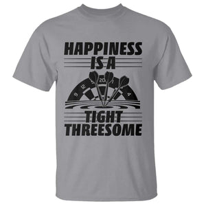 Dirty Joke Darts Gift T Shirt Darts Happiness Is A Tight Threesome TS12 Sport Gray Print Your Wear