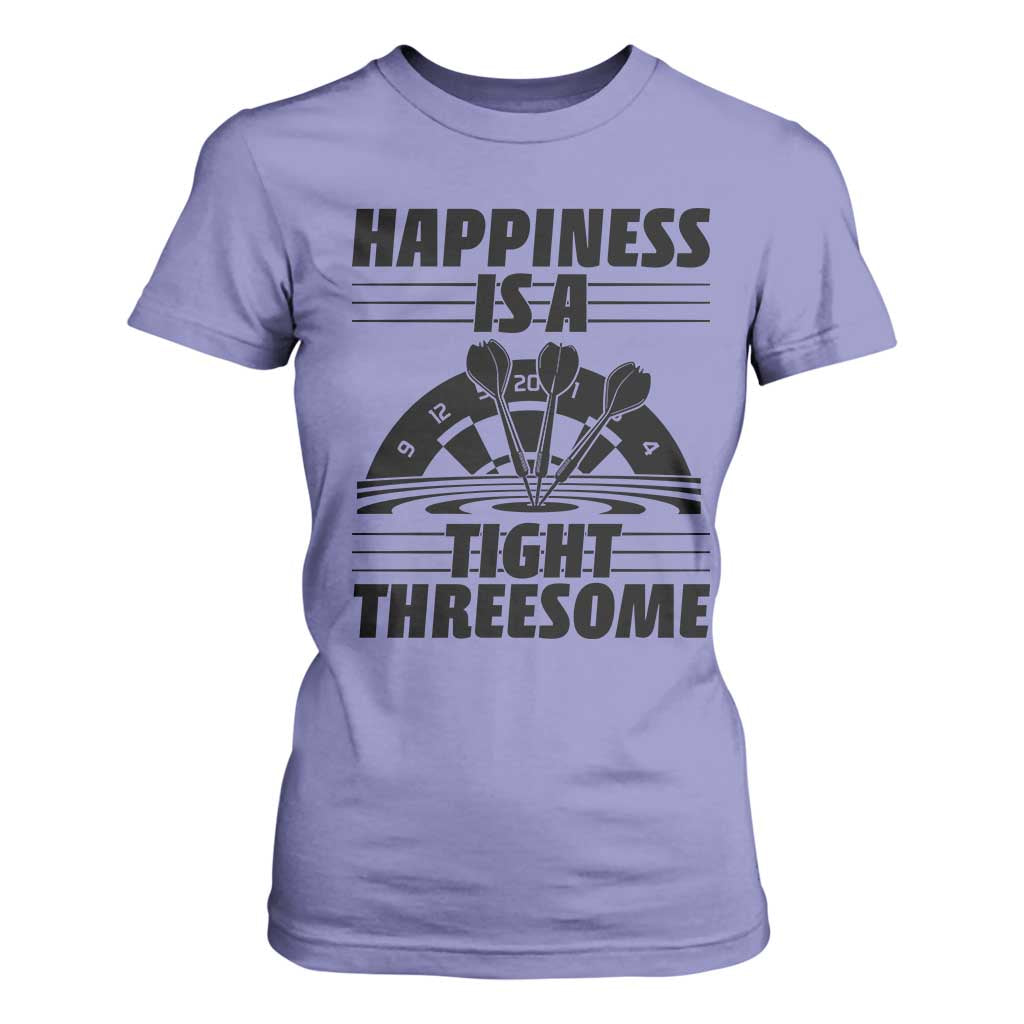 Dirty Joke Darts Gift T Shirt For Women Darts Happiness Is A Tight Threesome TS12 Violet Print Your Wear