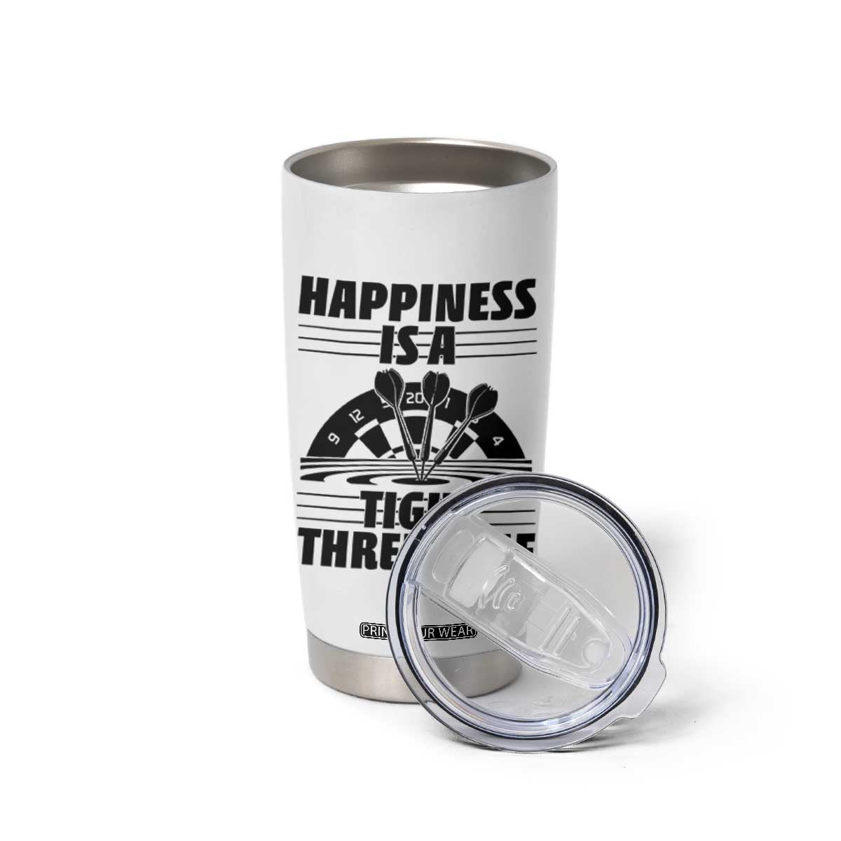 Dirty Joke Darts Gift Tumbler Cup Darts Happiness Is A Tight Threesome TS12 Print Your Wear