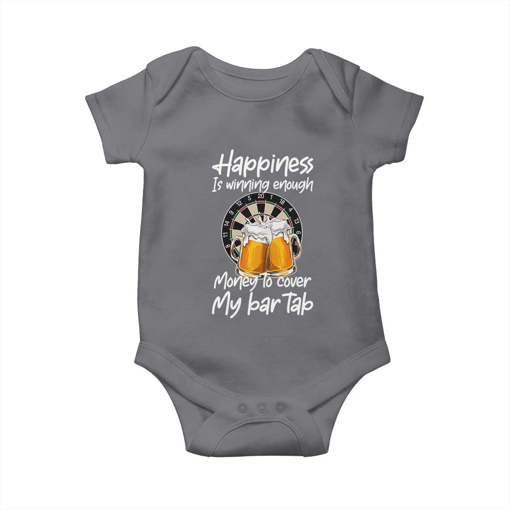 Bar Tab Darts Player Gift Baby Onesie Winning Money To Cover My Bar Tab TS12 Charcoal Print Your Wear