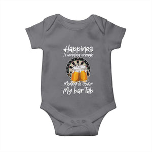 Bar Tab Darts Player Gift Baby Onesie Winning Money To Cover My Bar Tab TS12 Charcoal Print Your Wear