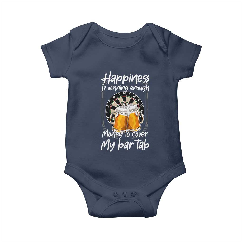 Bar Tab Darts Player Gift Baby Onesie Winning Money To Cover My Bar Tab TS12 Navy Print Your Wear