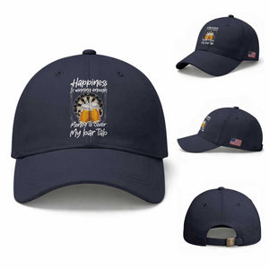 Bar Tab Darts Player Gift Baseball Cap Winning Money To Cover My Bar Tab TS12 Baseball Cap Universal Fit Navy Print Your Wear