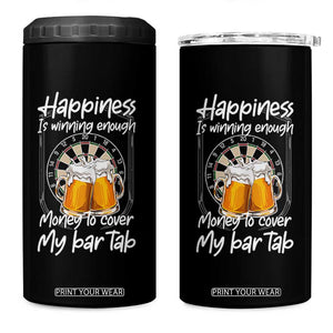 Bar Tab Darts Player Gift 4 in 1 Can Cooler Tumbler Winning Money To Cover My Bar Tab TS12 One Size: 16 oz Black Print Your Wear